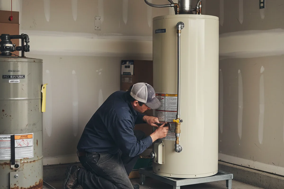 Water heater and shutoff valve replacement in Fort Hunter
